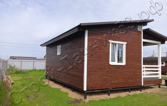 4 Каркасно-щитовой дом Д-51, 6х8м, 48 М², Московская область, Шаховской район, коттеджный посёлок Лесное озеро. (2)